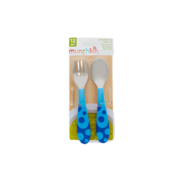 Munchkin Toddler Fork & Spoon Set – Ergonomic Baby Cutlery